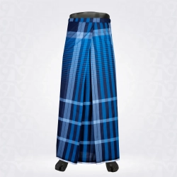 Navy Blue Rich Electric Blue Pastel Blue-Checked Lungi